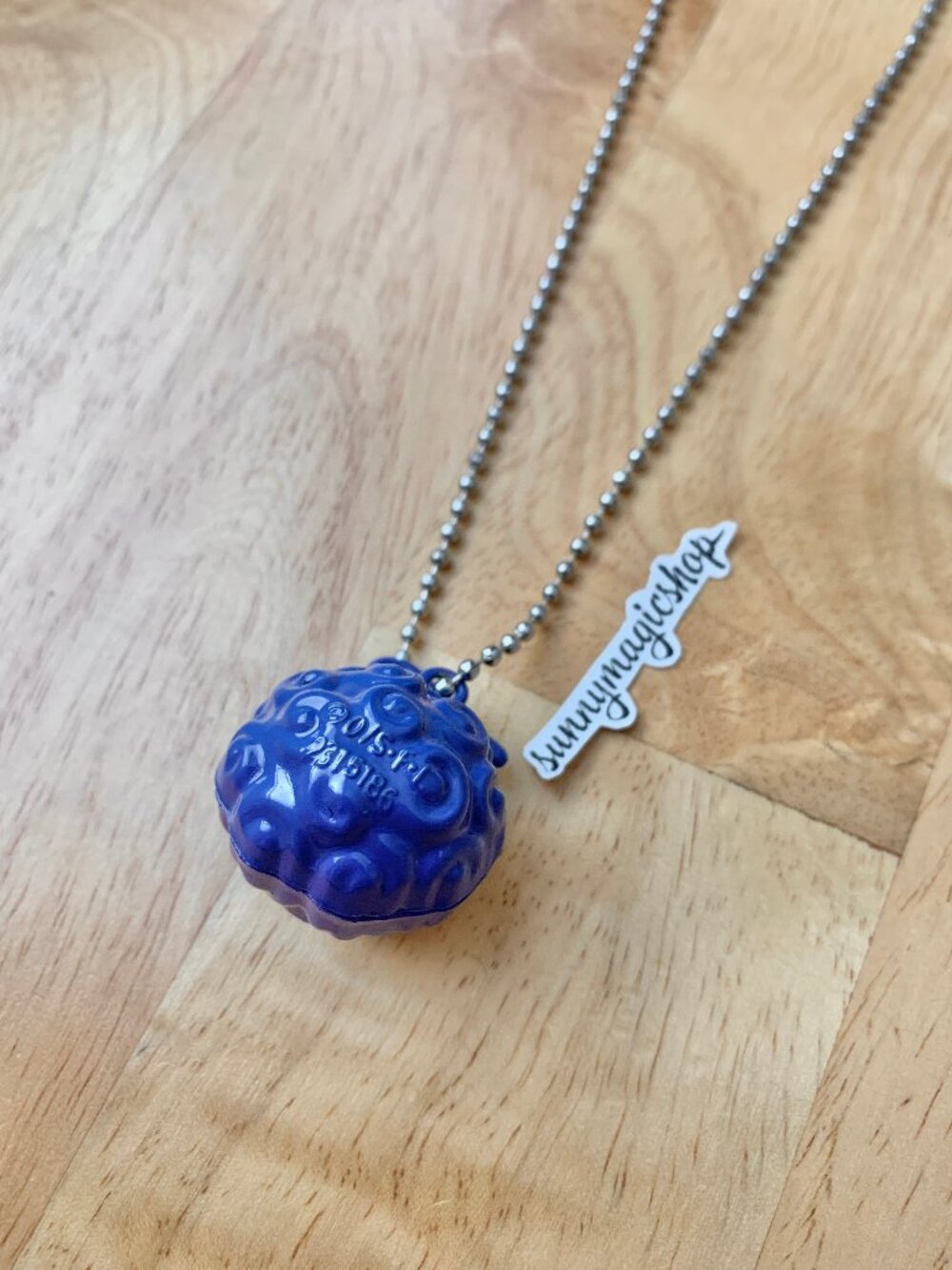 One Piece Anime Purple Gum Gum Gomu Gomu no mi Devil Fruit Necklace